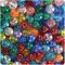 BeadTin Transparent Mix 8mm Round Plastic Craft Beads (300pcs)